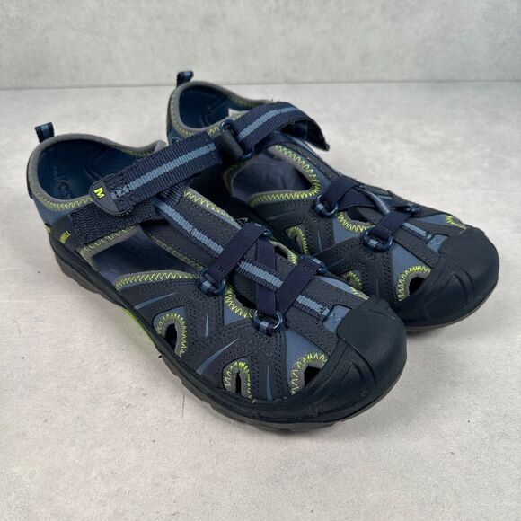 Merrell Shoes - Merrell Women's Navy and Lime Sport Sandals